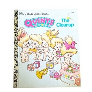 Quints The Cleanup Vintage Little Golden Book 1990 Bundle & Save